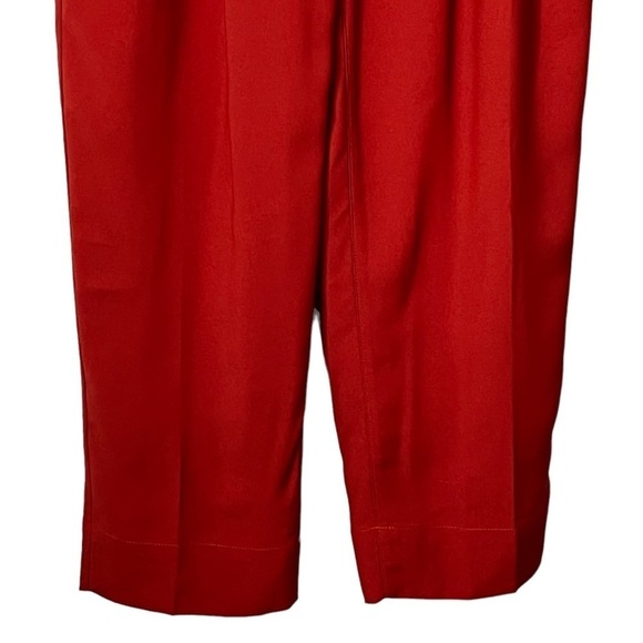 Madewell NEW Drapey Paperbag Tie Pants Red Women’s Size 2 High Waist Cropped - Picture 4 of 10